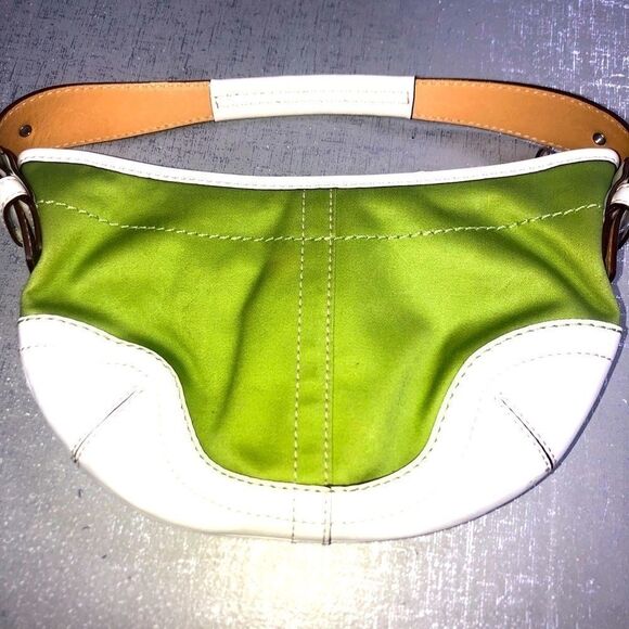Coach Handbags - Coach Signature Mini Soho Hobo Bag green & white
